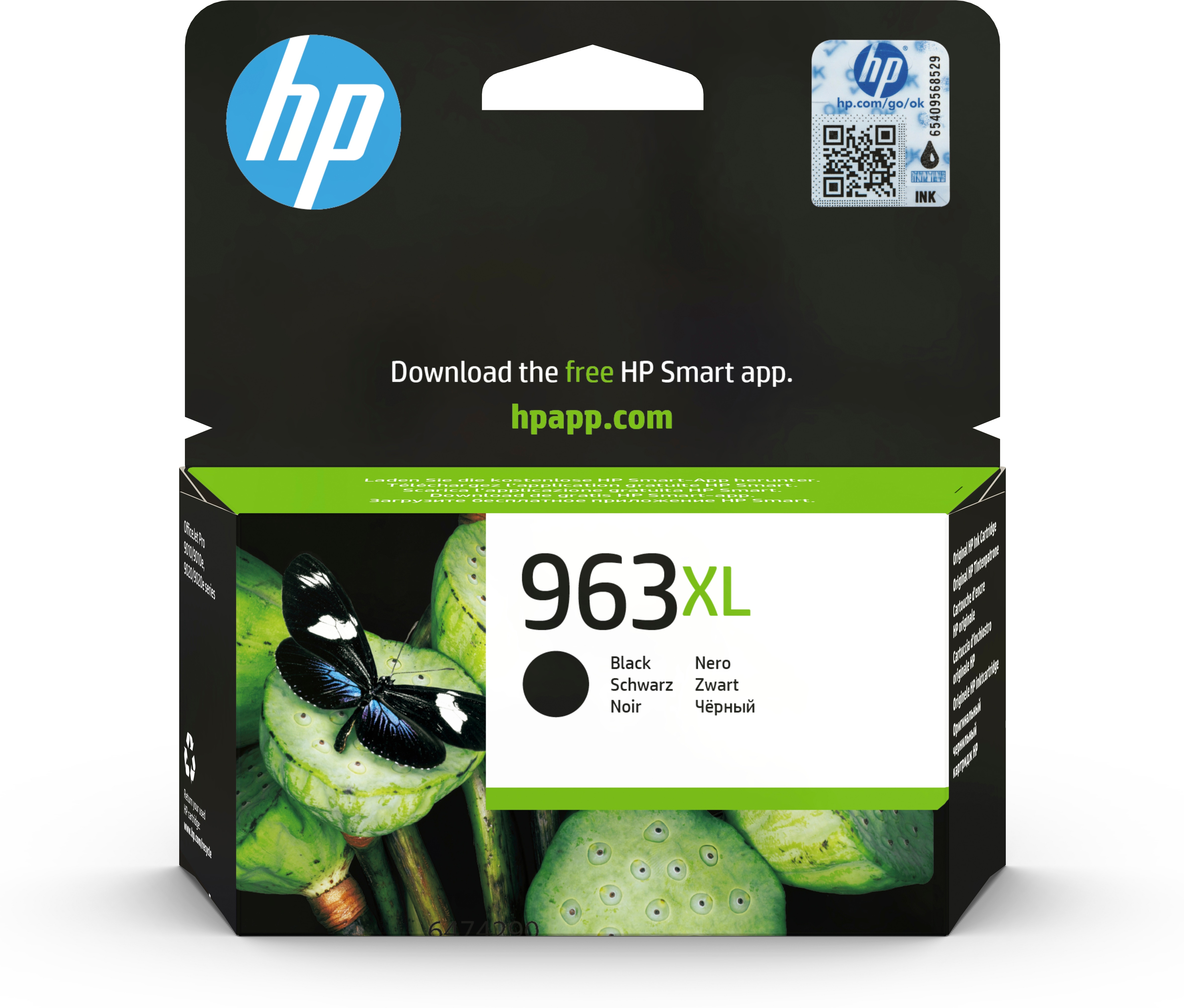 HP 963XLSchwarz Original Druckerpatrone mit hoher Reichweite, Hohe (XL-) Ausbeute, Schwarz, Tinte auf Pigmentbasis, 47,86 ml, 1 Stück(e), 2000 Seiten