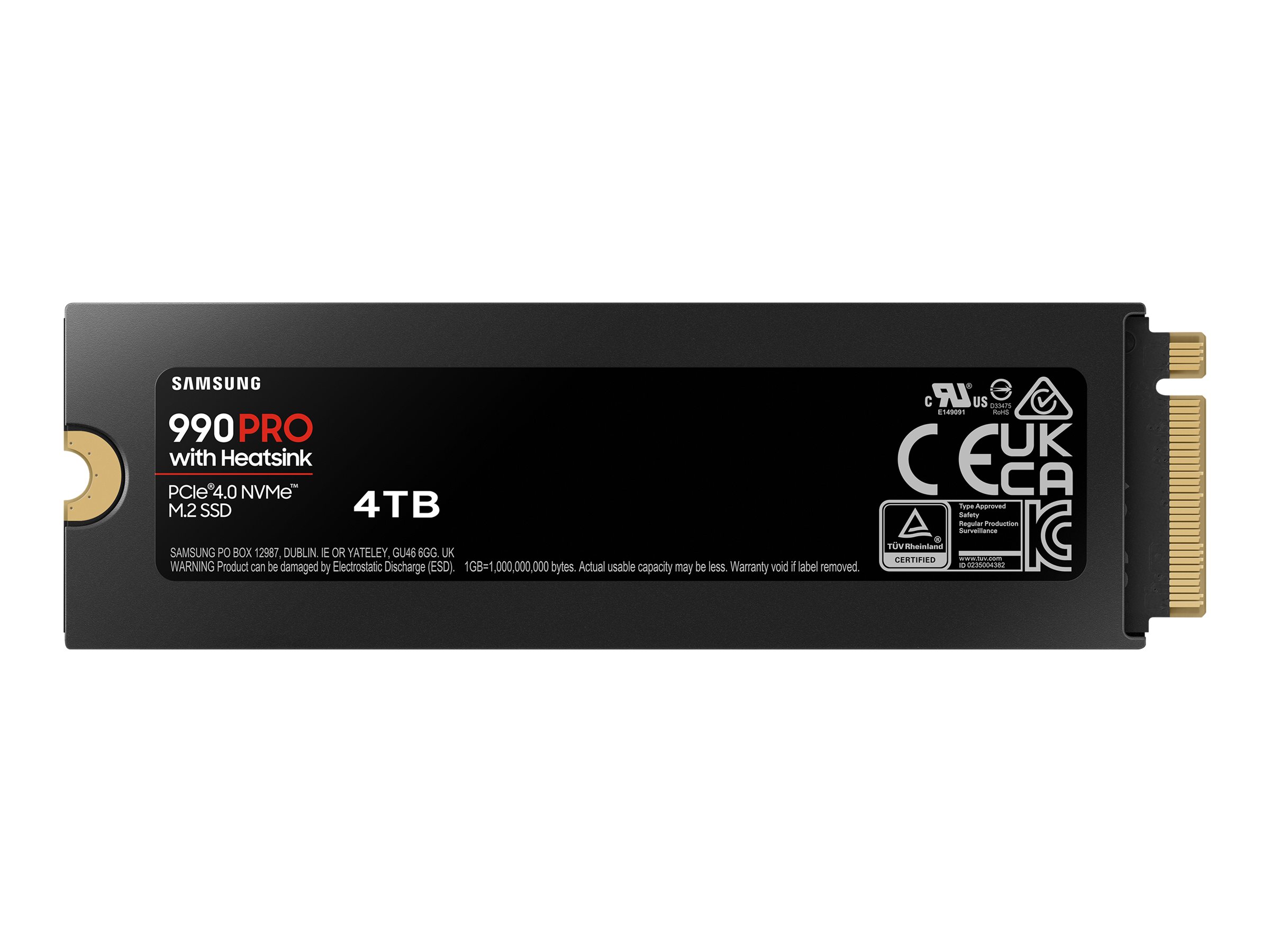 Samsung 990 PRO MZ-V9P4T0CW - SSD - verschlüsselt - 4 TB - intern - M.2 2280 - PCIe 4.0 x4 (NVMe)