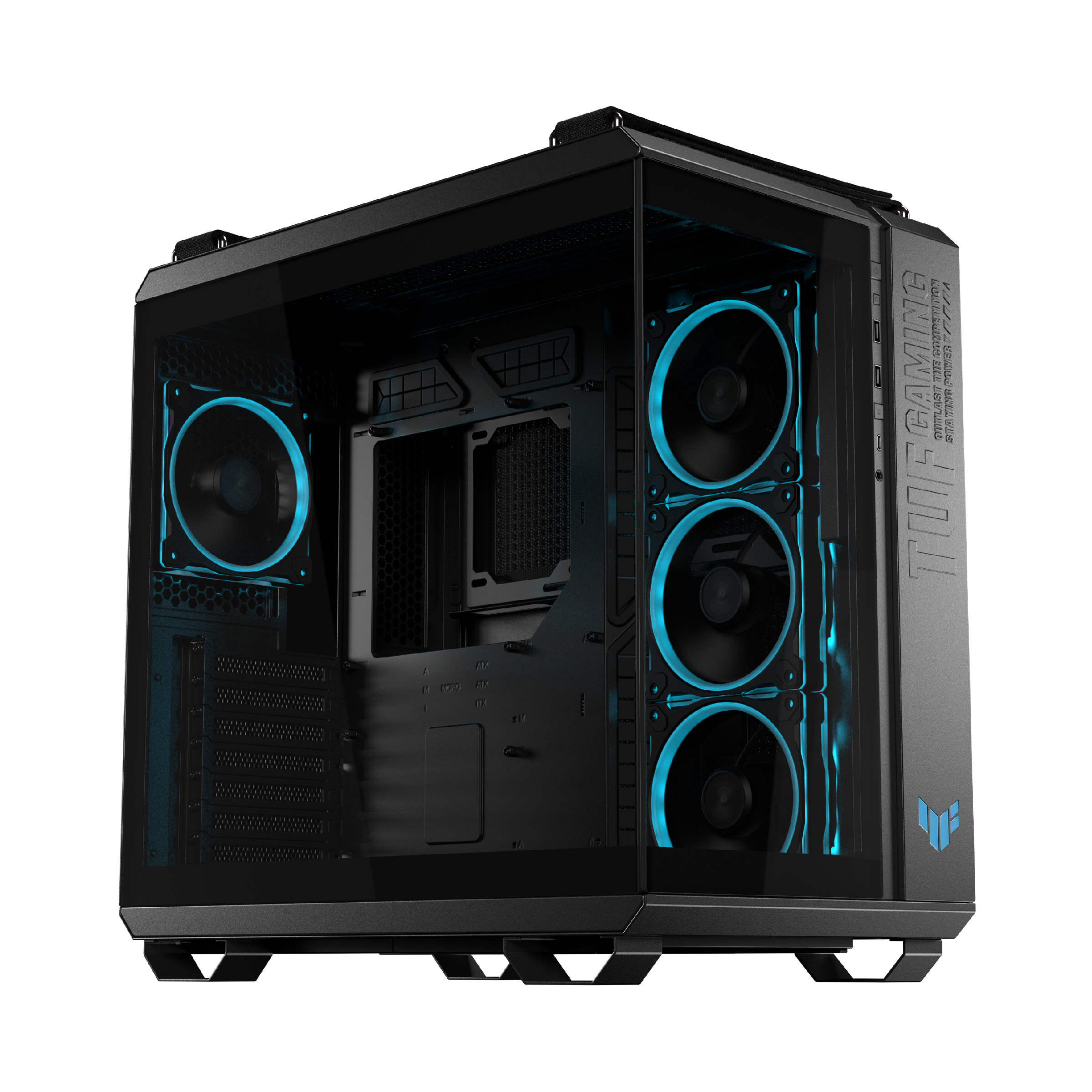 ASUS TUF Gaming GT502 Horizon - Mid tower Gaming - ATX - Seitenteil mit Fenster (gehärtetes Glas), Ansicht 4