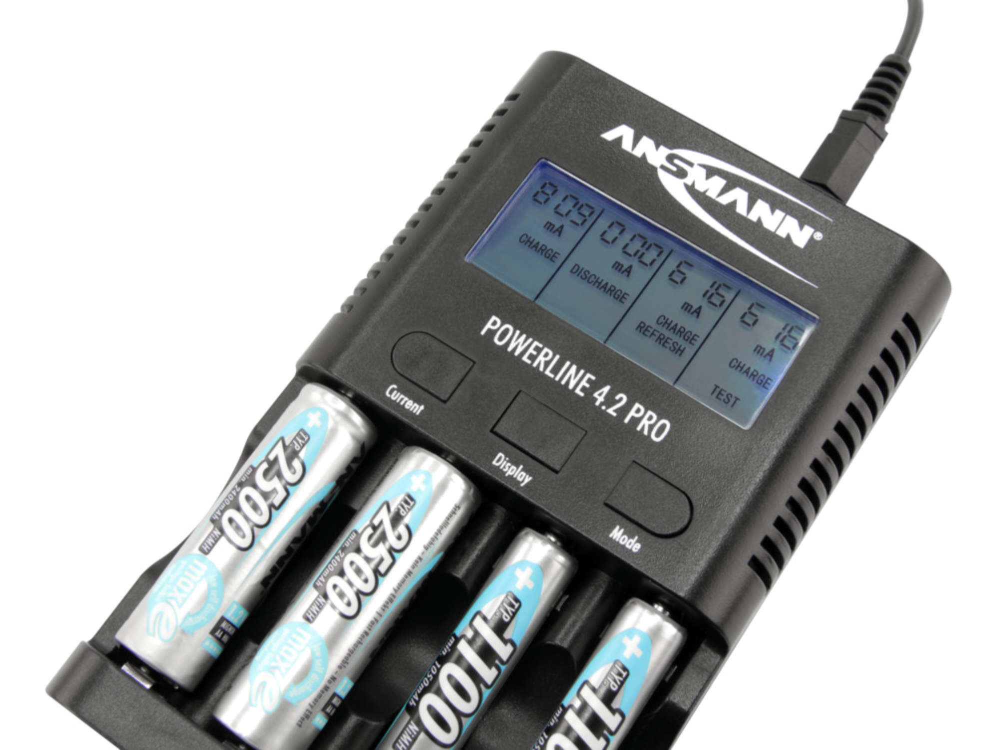 Ansmann POWERline 4.2 Pro - Batterieladegerät / -tester - (für 4xAA/AAA), Ansicht 2