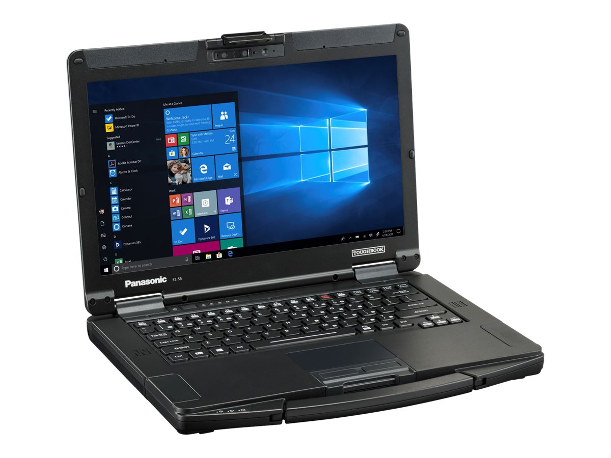 Panasonic Toughbook 55 - Robust - 180°-Scharnierdesign - Intel Core i5 1145G7 / 2.6 GHz - vPro - Win 10 Pro 64-Bit - Intel Iris Xe Grafik - 8 GB RAM - 256 GB SSD TCG Opal Encryption - 35.6 cm (14")