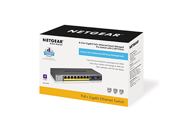 Netgear Smart GS110TPv3 - Switch - Smart - 8 x 10/100/1000 (PoE), Ansicht 4