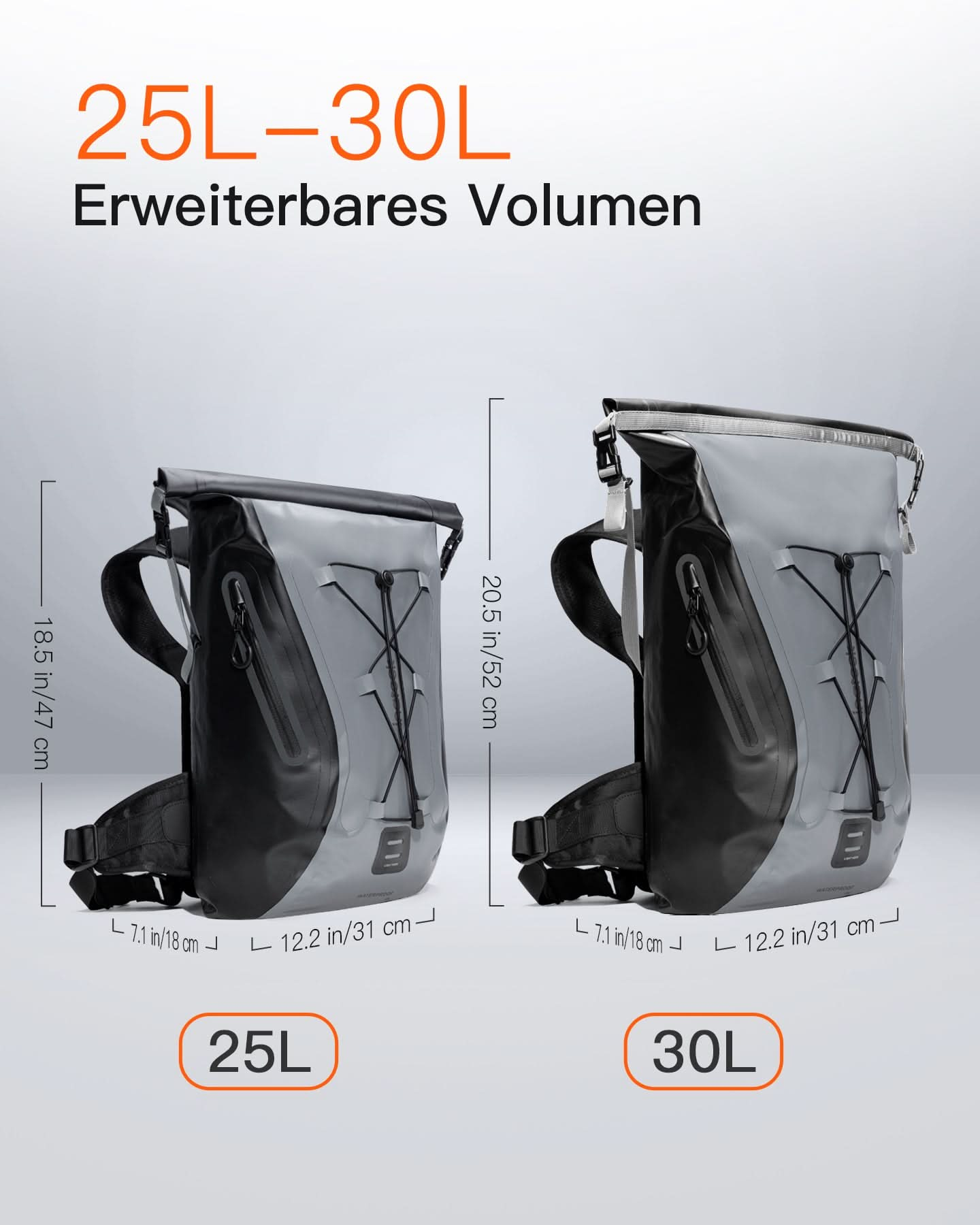Inateck Notebook-Rucksack BP06003 gray/black 25-30L, Ansicht 4