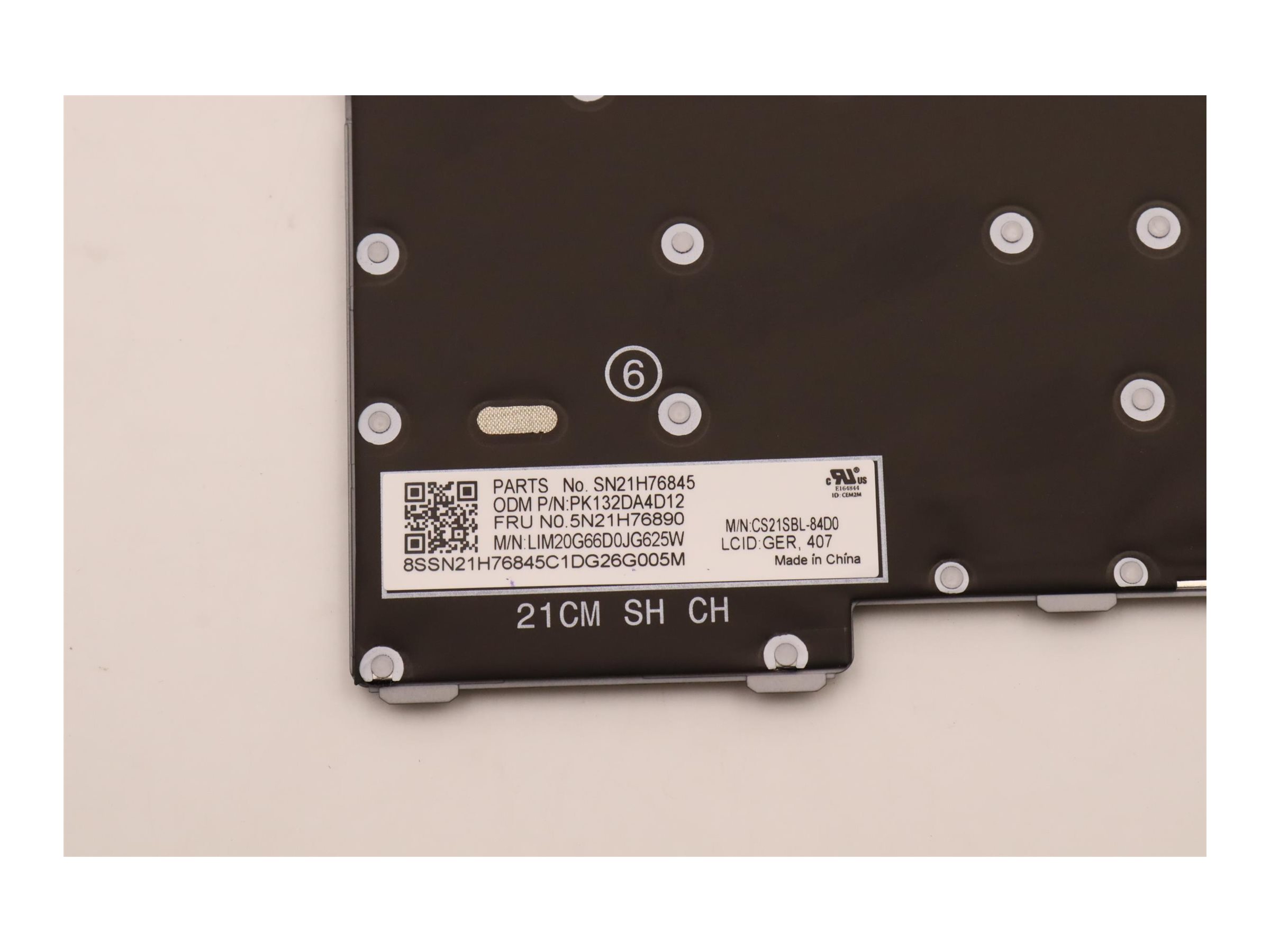 Lenovo 5N21H76890 - Tastatur - Deutsch - Tastatur mit Hintergrundbeleuchtung - Lenovo - ThinkPad X13 Gen 3, Ansicht 2