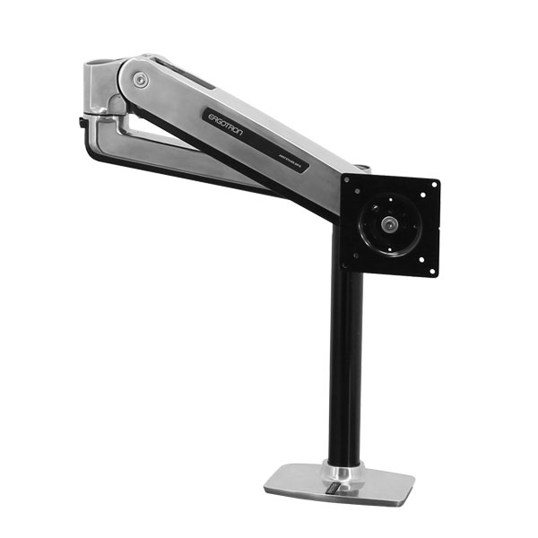 Ergotron LX Sit-Stand Desk Arm - Befestigungskit (Verlängerungsarm, Stange, VESA-Adapter, Steh-Sitz-Arm, Tisch-Klemme, Ansicht 2