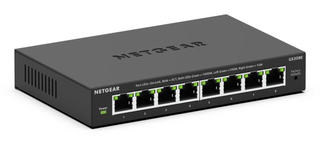 Netgear 300 Series SOHO Plus GS308E - Switch, Ansicht 3