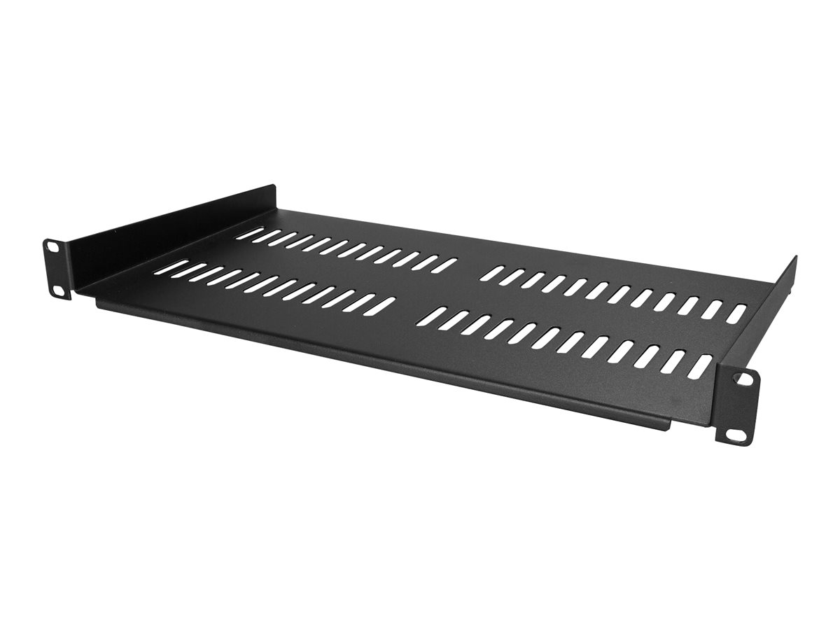 StarTech.com Belüfteter Server Rack Fachboden 1 HE - 25 cm Tief - Stahl - Rack - Regal - Schwarz - 1U - 25.4 cm (10), Ansicht 3