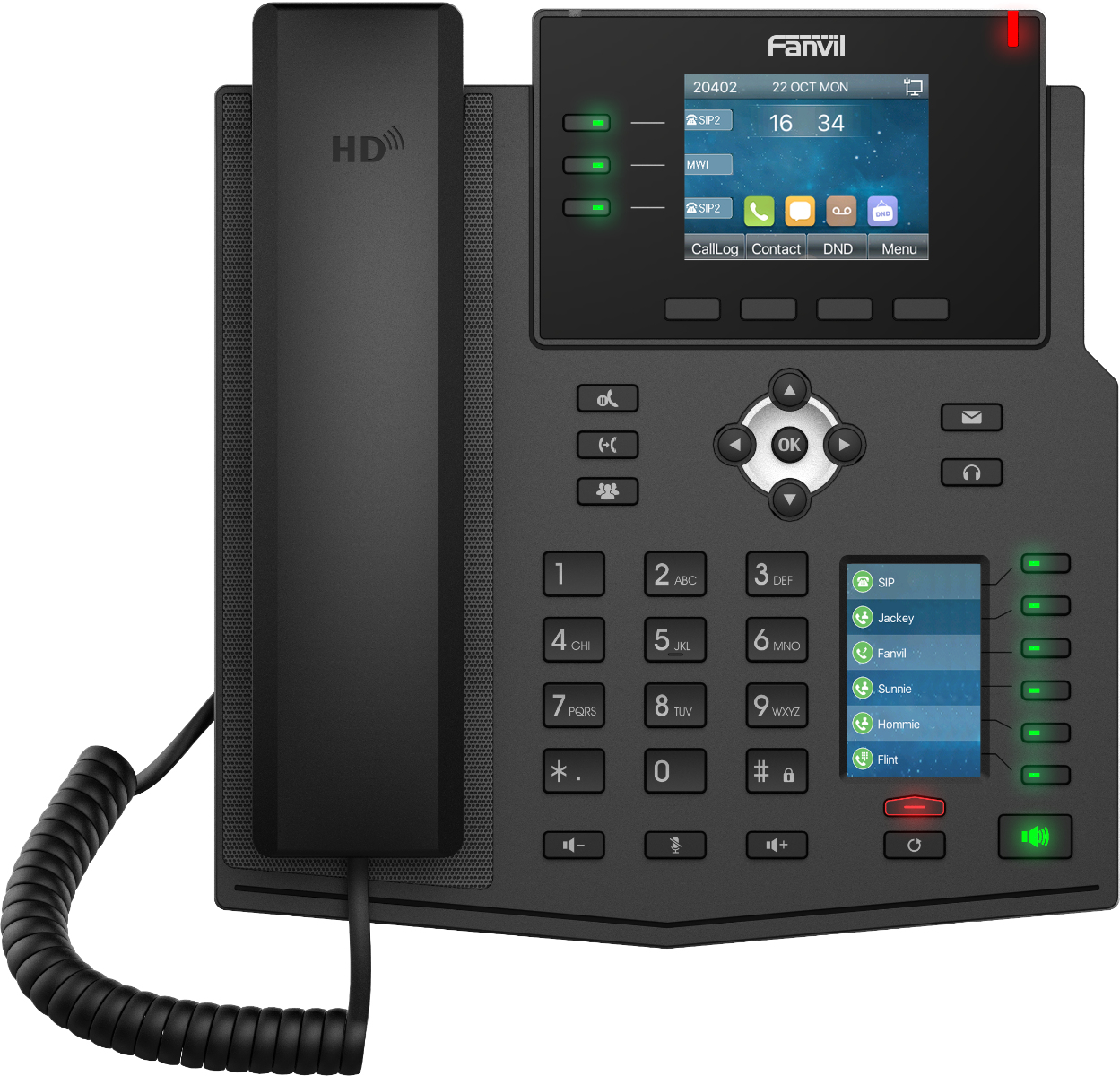 Fanvil X4U V2 Enterprise IP Telefon - VoIP-Telefon - Voice-Over-IP, Ansicht 2