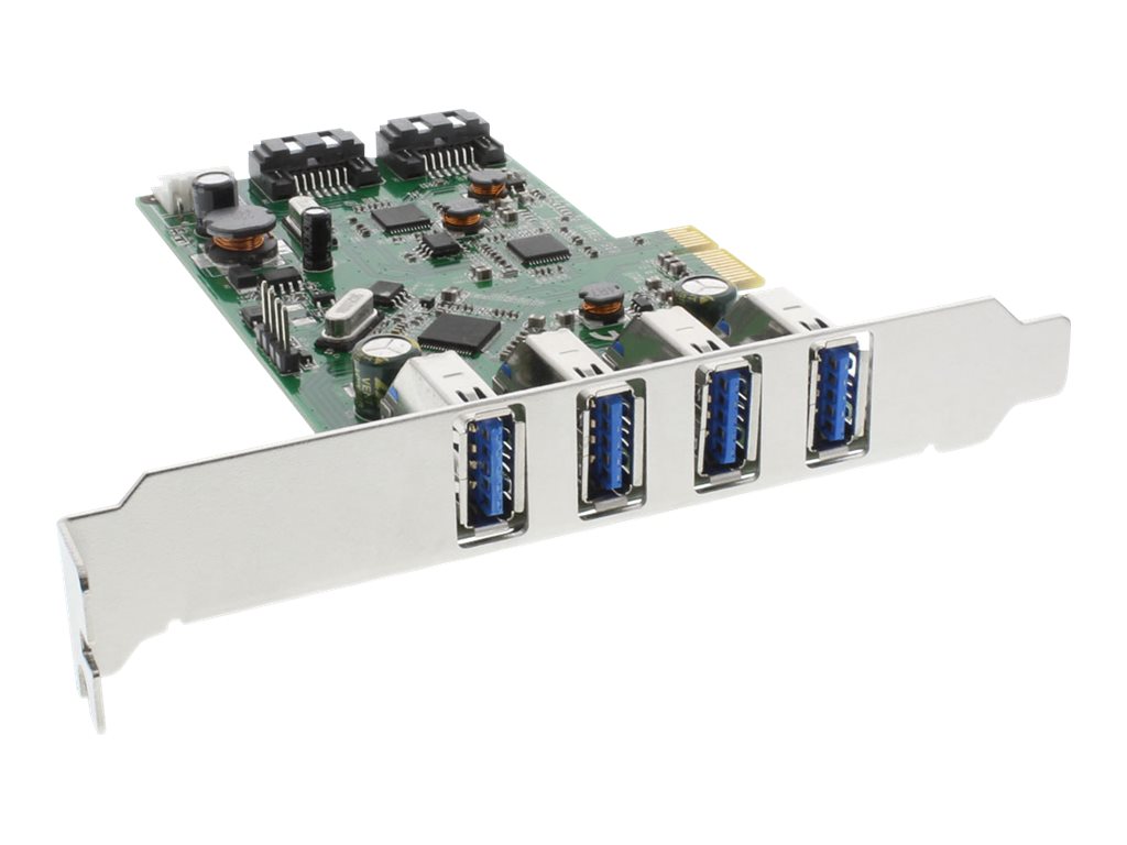 InLine - Speicher/USB3.0-Controller - 6 Sender/Kanal - USB 3.0 / SATA 6Gb/s Low-Profile - 6 Gbit/s - PCIe 2.0 x1