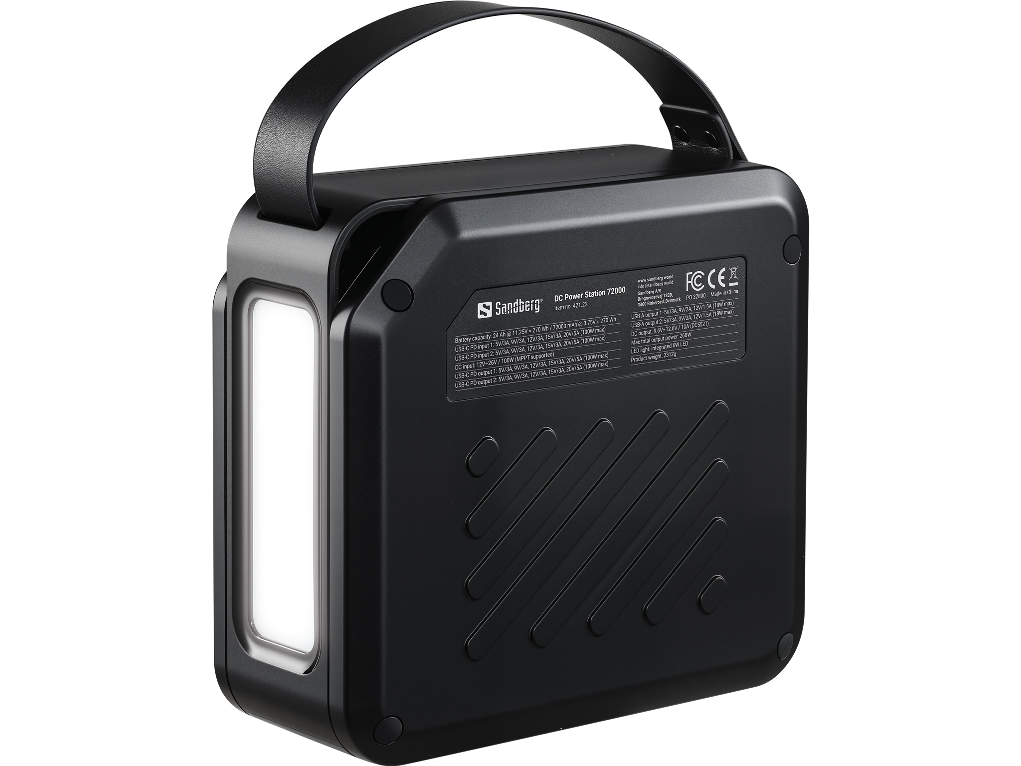 SANDBERG Active 72000 - Tragbares kraftwerk - AC 230 V / DC 5, Ansicht 4