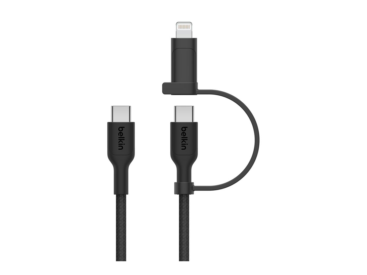 Belkin BoostCharge Pro 2-in-1 - USB-Kabel - 24 pin USB-C (M) - Schwarz, Ansicht 3