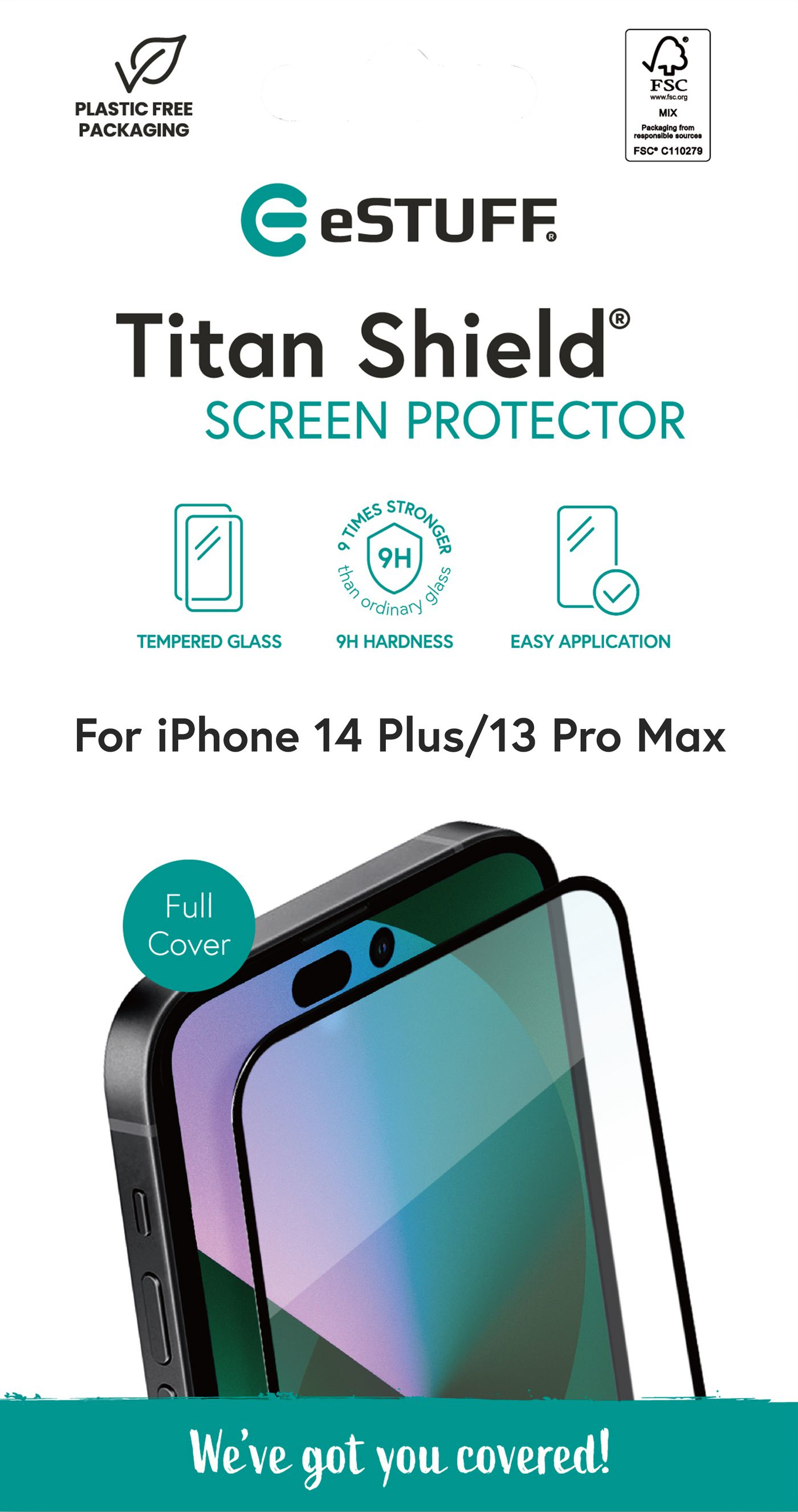 eSTUFF ES501371 - Apple - iPhone 14 Plus - iPhone 13 Pro Max - Kratzresistent - Schwarz - Transparent - 1 Stück(e), Ansicht 2