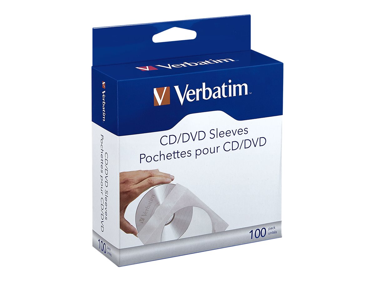 Verbatim CD-DVD PAPER SLEEVES 100 PK (49976)
