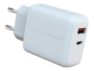 LC-Power LC-GAN-45 - Netzteil - GaN - 45 Watt - 3 A - PD 3.0 - 2 Ausgabeanschlussstellen (USB Typ A, 24 pin USB-C)