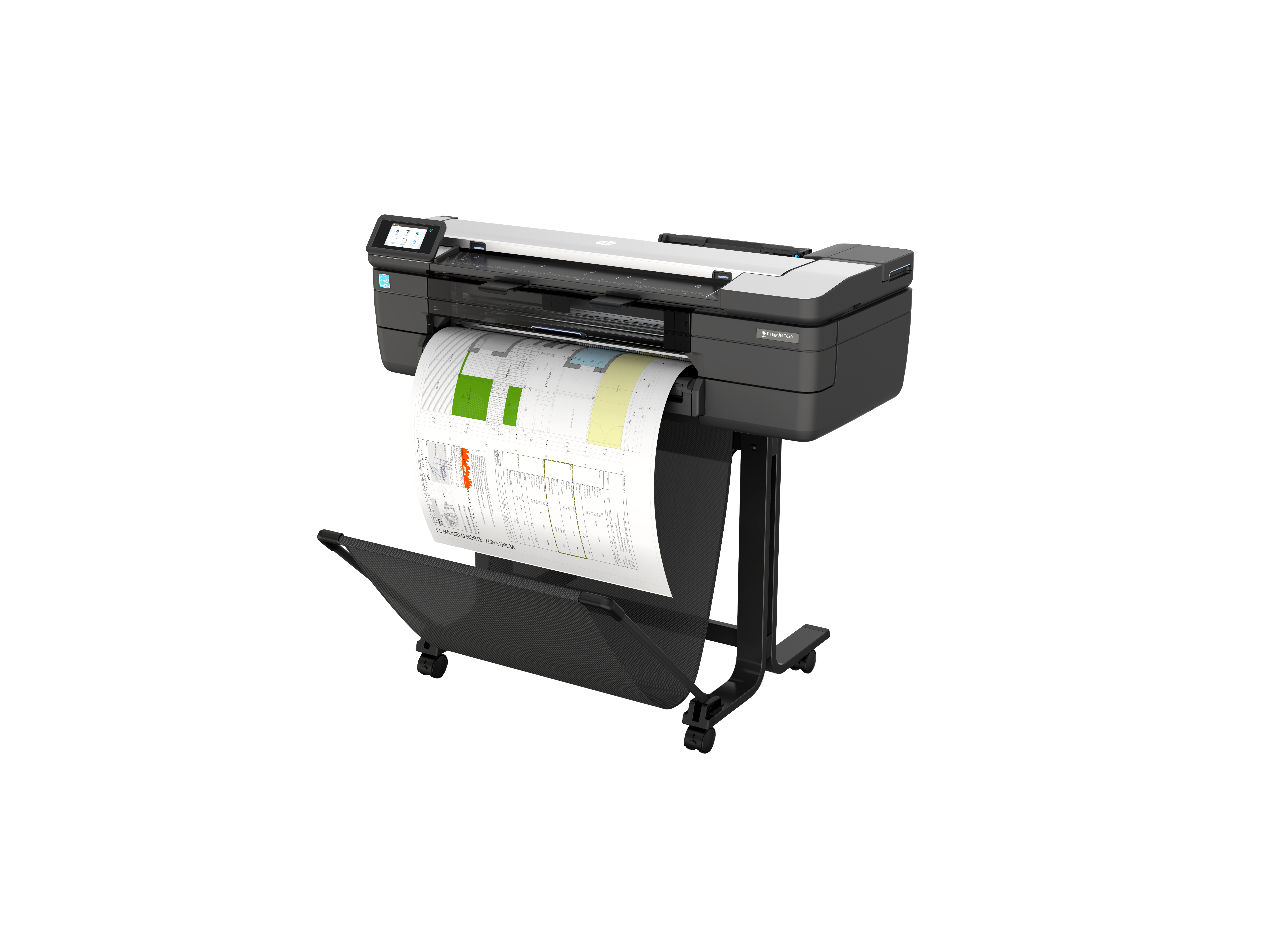 HP DesignJet T830 - 610 mm (24) Multifunktionsdrucker - Farbe - Tintenstrahl - 610 x 2770 mm (Original), Ansicht 2