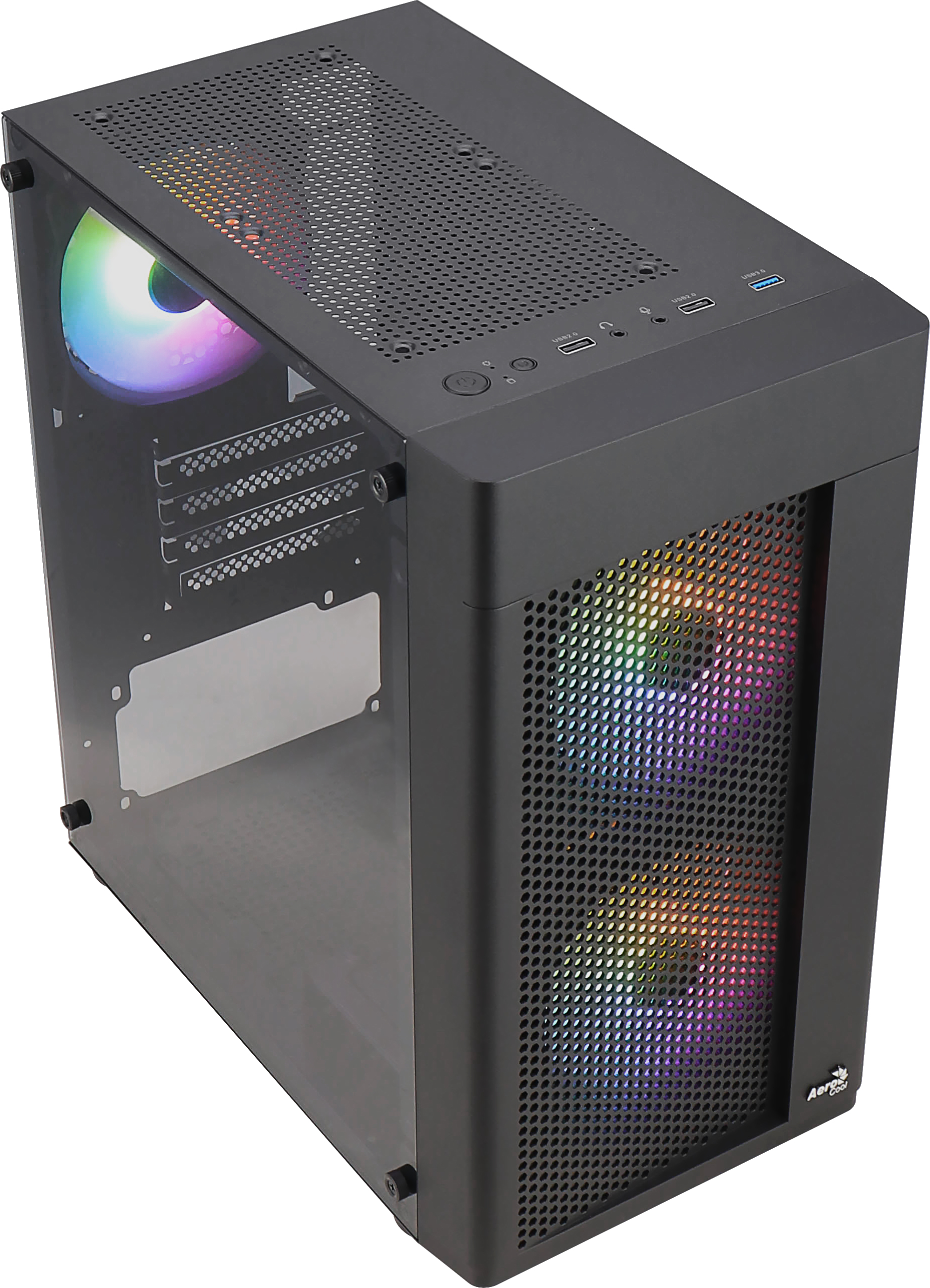 AEROCOOL ADVANCED TECHNOLOGIES Hexform - Mini Tower - PC - Schwarz - micro ATX - Mini-ITX - ABS - SPCC, Ansicht 2
