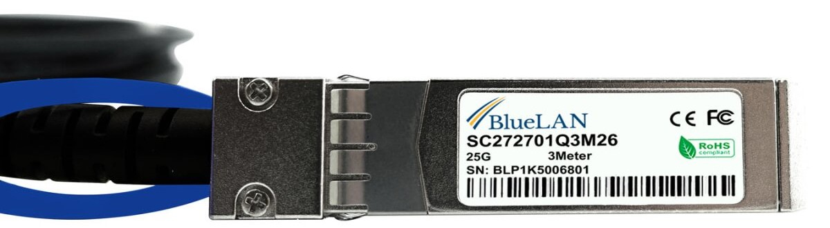 BlueOptics SFP-H25G-CU1M kompatibles BlueLAN DAC SFP28 SC272701Q1M30, Ansicht 3