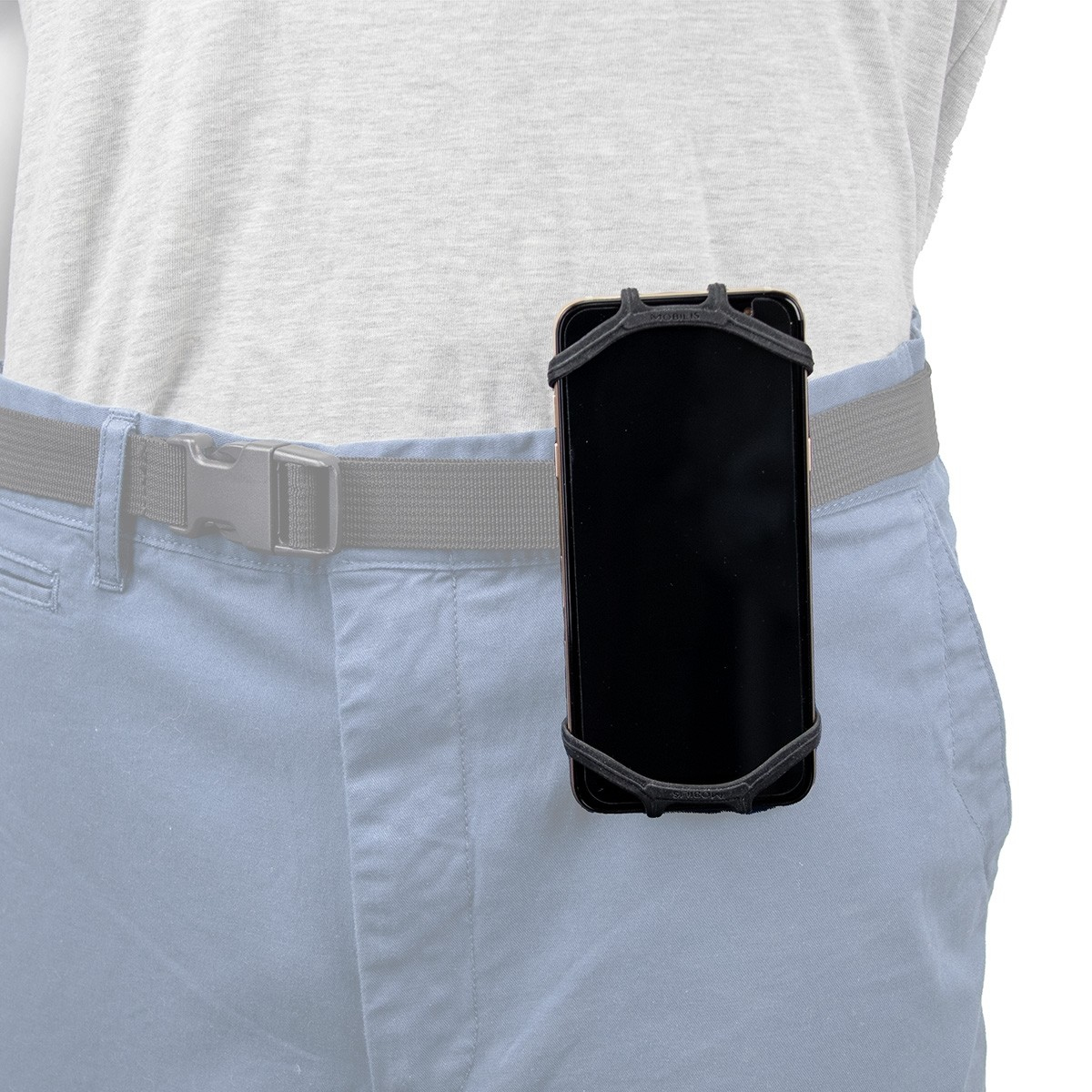 Mobilis Universal Belt Clip ABS Rotating 90O+ Silicon Holder HHD 5-7__, Ansicht 3