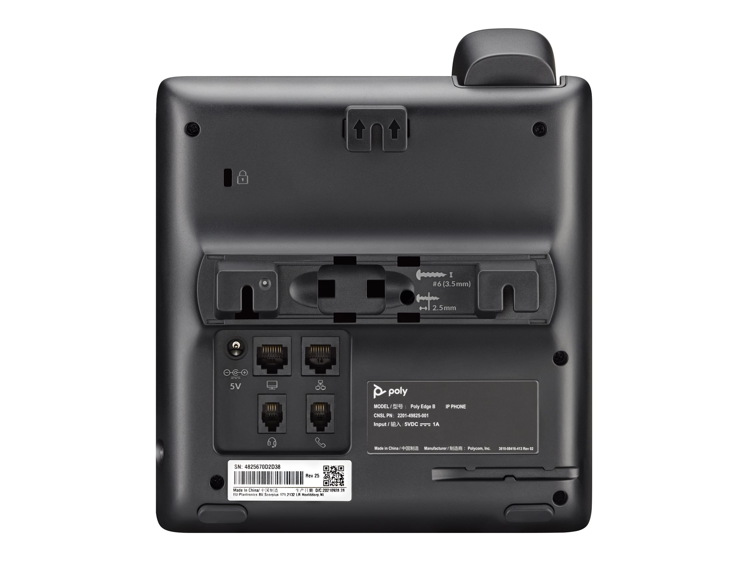 HP Poly Edge B20 - VoIP-Telefon mit Rufnummernanzeige/Anklopffunktion, Ansicht 3