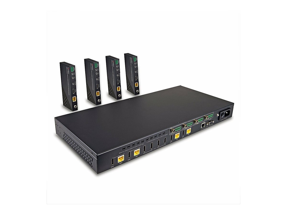 Lindy 150m Cat.6 4x4 HDMI 4K60 HDBaseT Matrix Extender, Ansicht 2