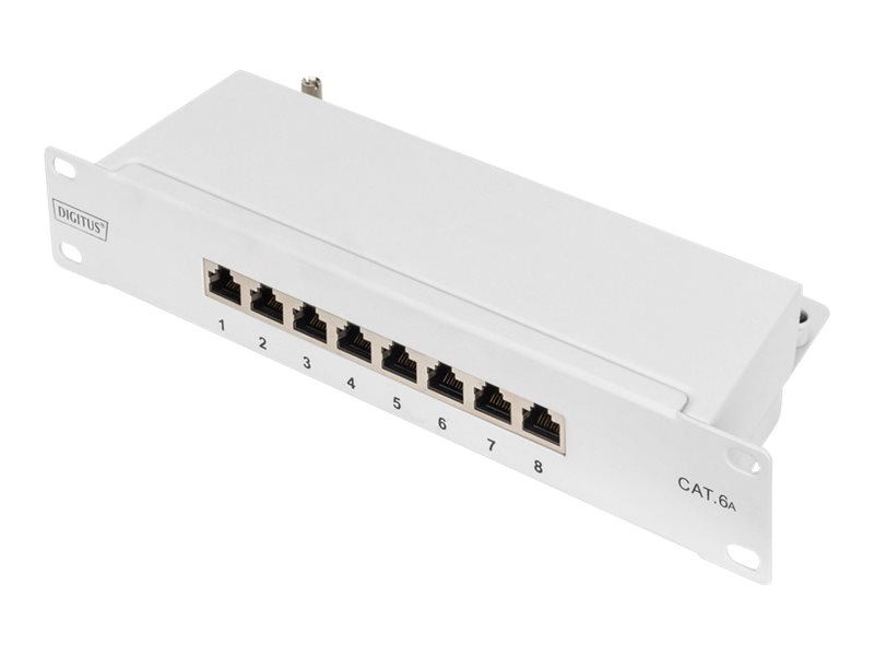 DIGITUS CAT 6A Klasse E Patch Panel geschirmt schwarz