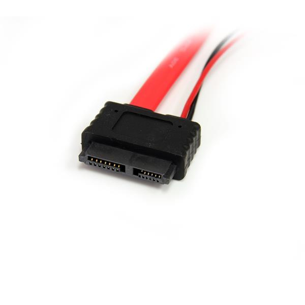 StarTech.com SATA Slimline Kabel mit Molex Stecker - S-ATA all-in-one Anschlusskabel - 1 x Slimline SATA 1 x LP4 1 x SAT, Ansicht 2