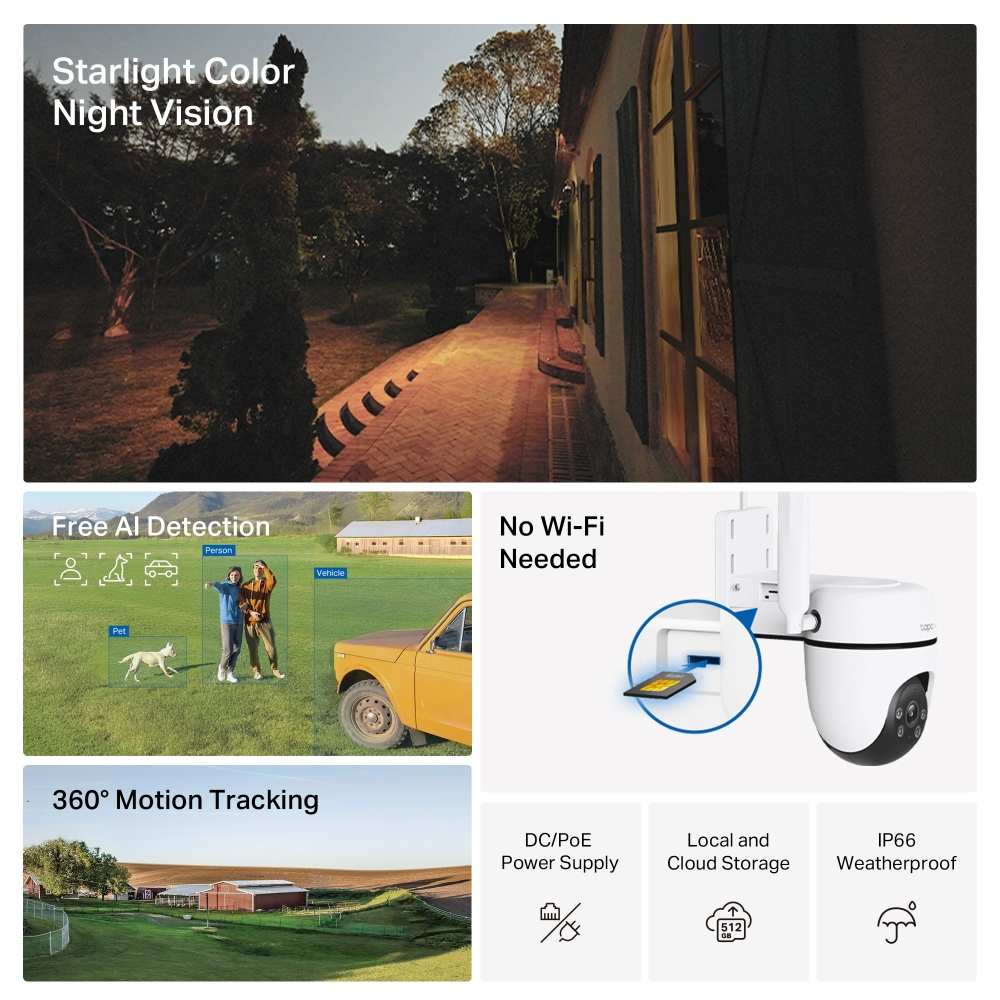 TP-LINK Outdoor Pan/Tilt 4G LTE Camera, Ansicht 2