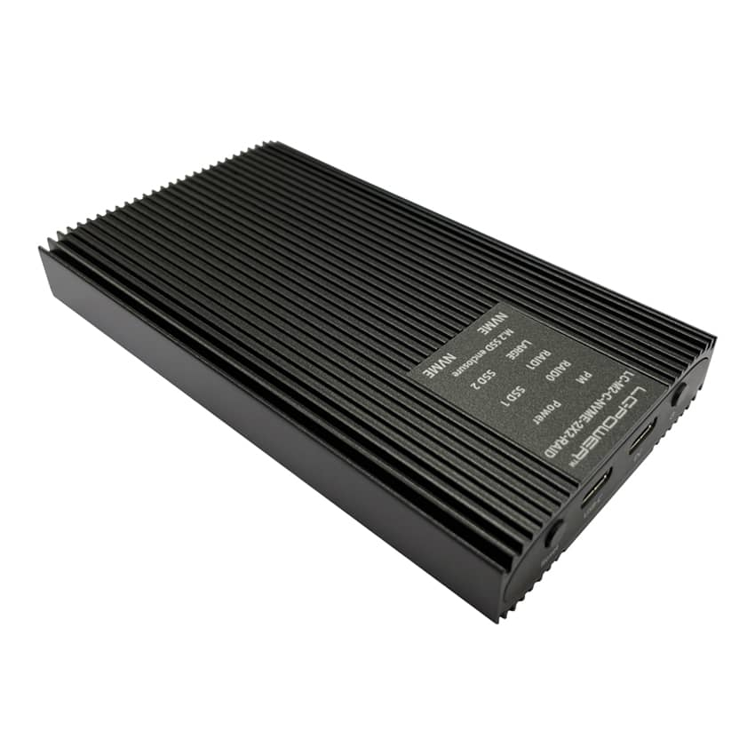 LC-Power LC-M2-C-NVMe-2X2-RAID USB-C-Gehäuse für NVMe-M.2 retail, Ansicht 2