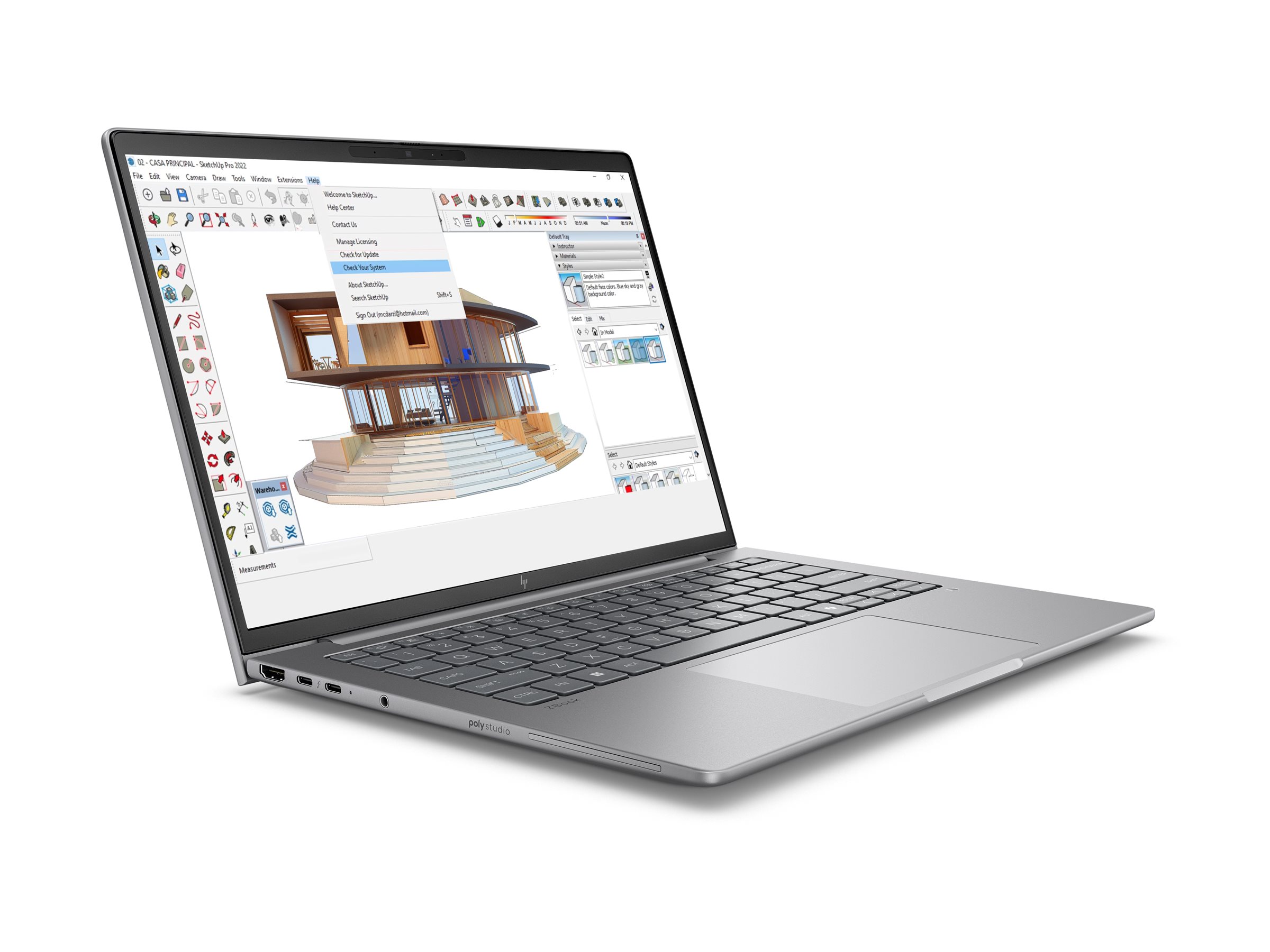HP ZBook 8 G1i Mobile Workstation - Intel Core Ultra 7 255H - 32 GB RAM - 1 TB NVMe - 14 - TL: Deutsch, QWERTZ, Ansicht 5