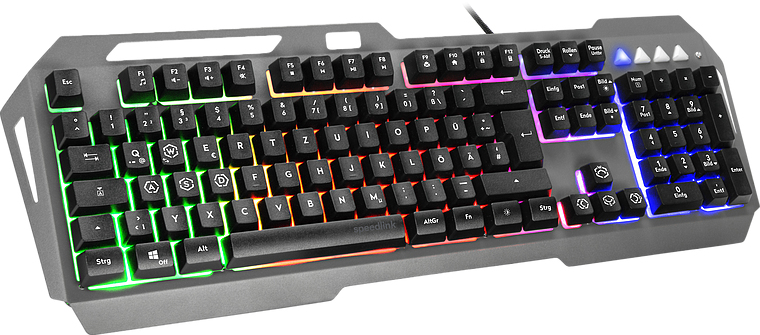 SPEEDLINK LUNERA - Volle Größe (100%) - Kabelgebunden - USB - LED - Schwarz - TL: Deutsch, QWERTZ, Ansicht 3