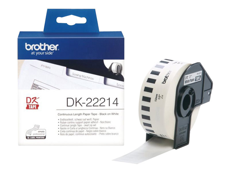 Brother DK-22214 - Weiß - Rolle (1,2 cm x 30,5