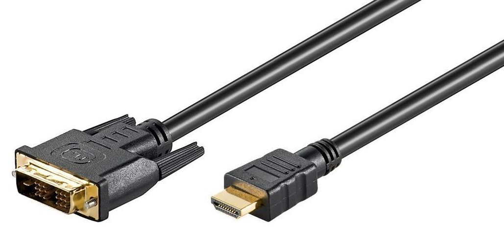 MicroConnect Adapterkabel - HDMI männlich zu DVI-D männlich, Ansicht 2