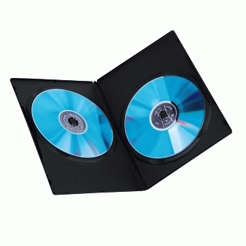 Hama DVD-ROM Slim Double Box - Slim Jewel Case für Speicher-DVD - Kapazität: 2 DVD - Schwarz (Packung mit 10), Ansicht 2