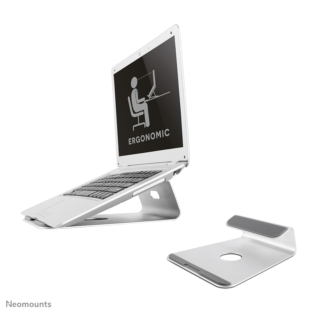 Neomounts NSLS025 - Aufstellung für Notebook - Gebürstetes Aluminium - Silber - Bildschirmgröße: 25.4-43.2 cm (10-17), Ansicht 2