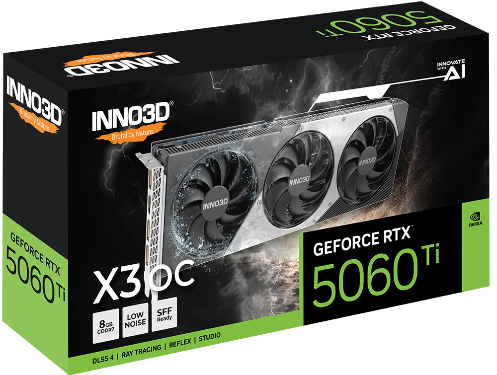 Inno3D GeForce RTX 5060 Ti 8GB X3 OC - Grafikkarten, Ansicht 2