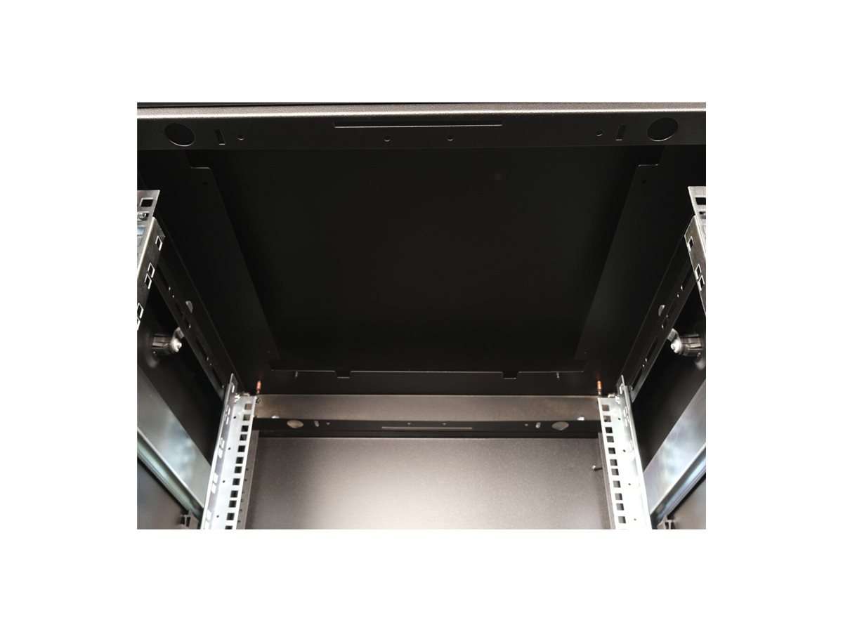 ROLINE 19 Zoll Netzwerkschrank Pro 22 HE 800x800 BxT Glastür schwarz, Ansicht 4