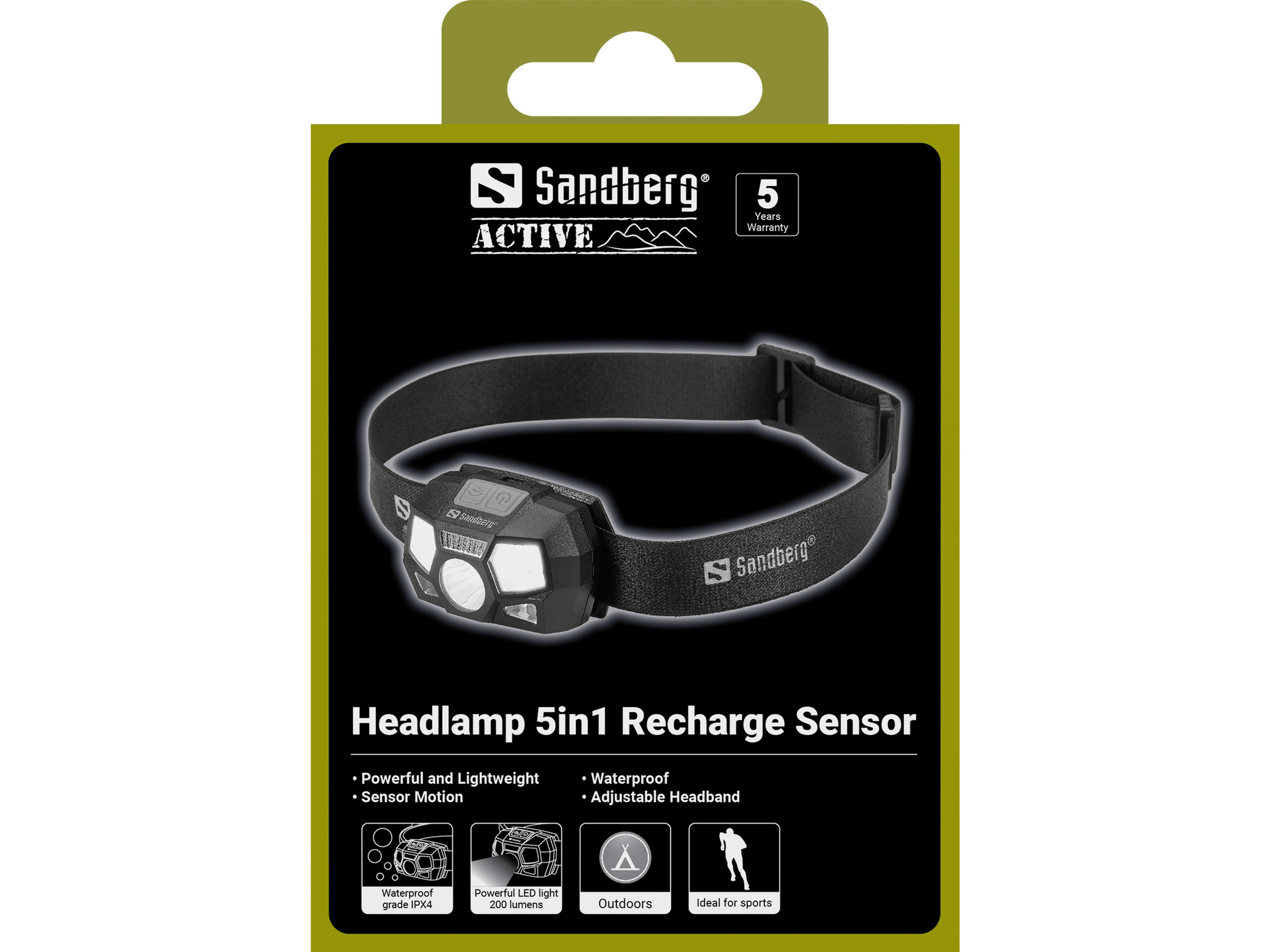 SANDBERG Active - Stirnlampe - LED - 5 Modi, Ansicht 3