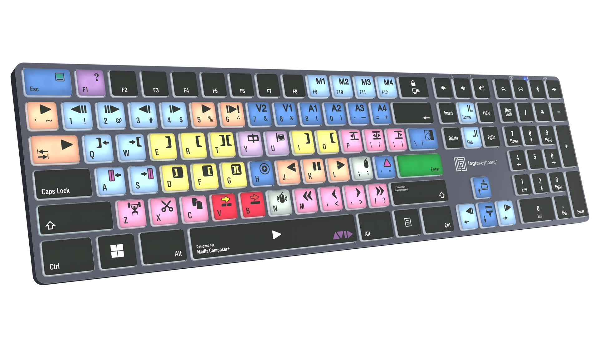 Logickeyboard Avid Media Composer Titan - TL: UK, QWERTY, Ansicht 2