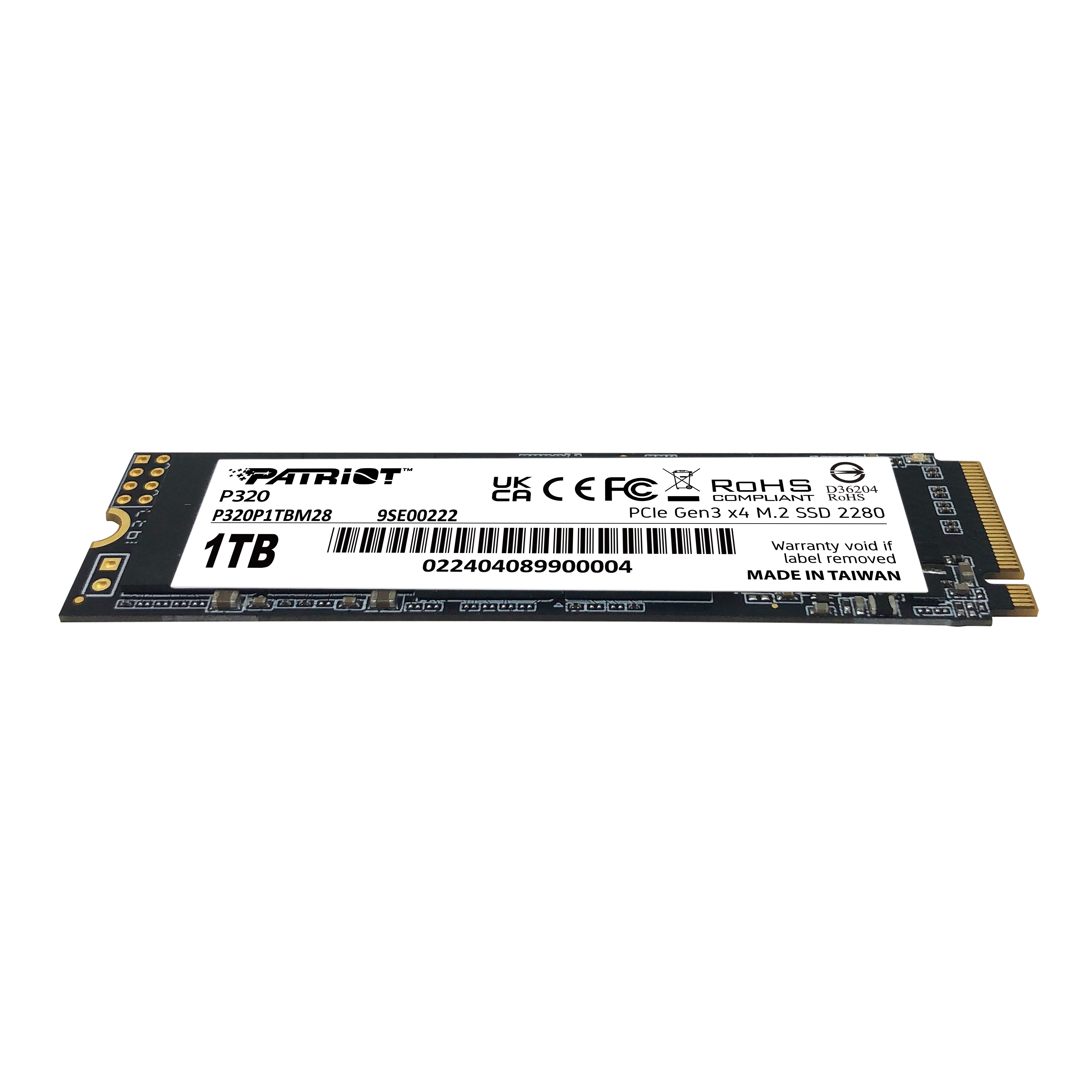 PATRIOT P320 - SSD - 1 TB - intern - M.2 2280 - PCIe 3.0 x4 (NVMe), Ansicht 2