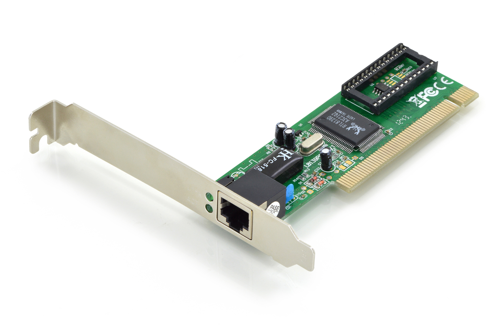 DIGITUS Single Port Fast Ethernet Netzwerkkarte, RJ45, PCI, Realtek Chipsatz, Kabelgebunden, PCI, 100 Mbit/s