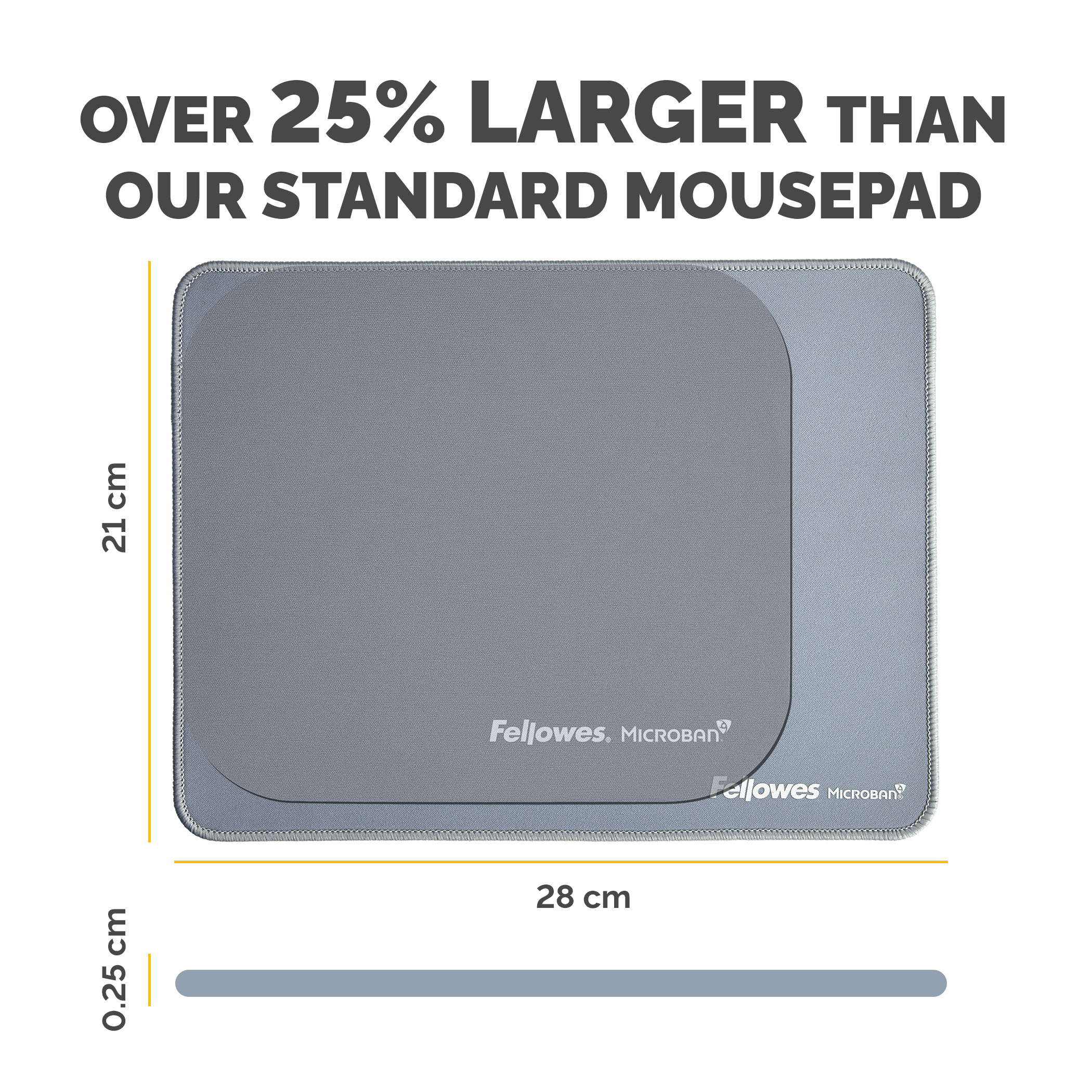 Fellowes Mauspad Breyta XL 28.00x21.00cm blau, Ansicht 3