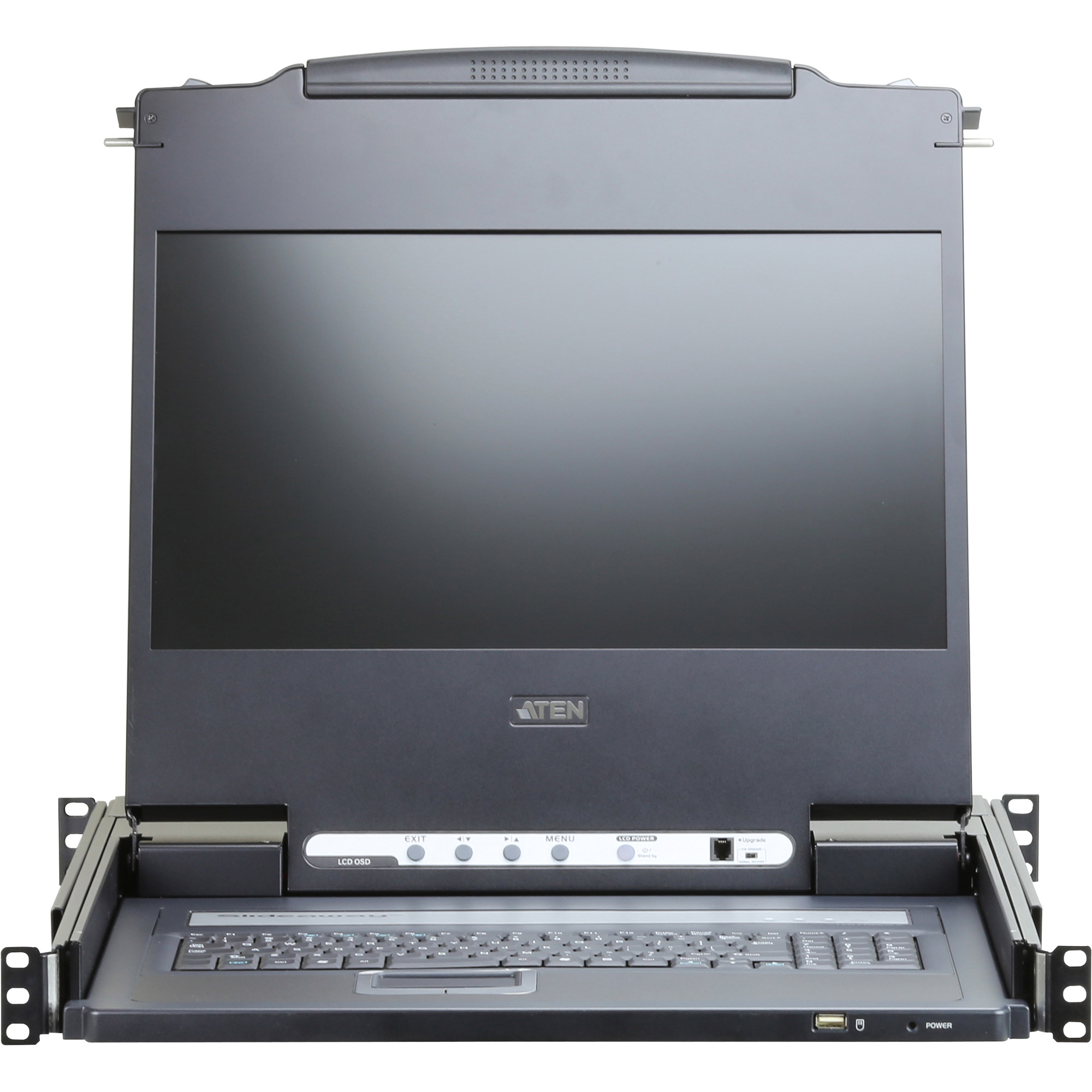 ATEN CL6700MW UK Single Rail 173-LCD Konsole (USB HDMIDVIVGA) UK-Layout