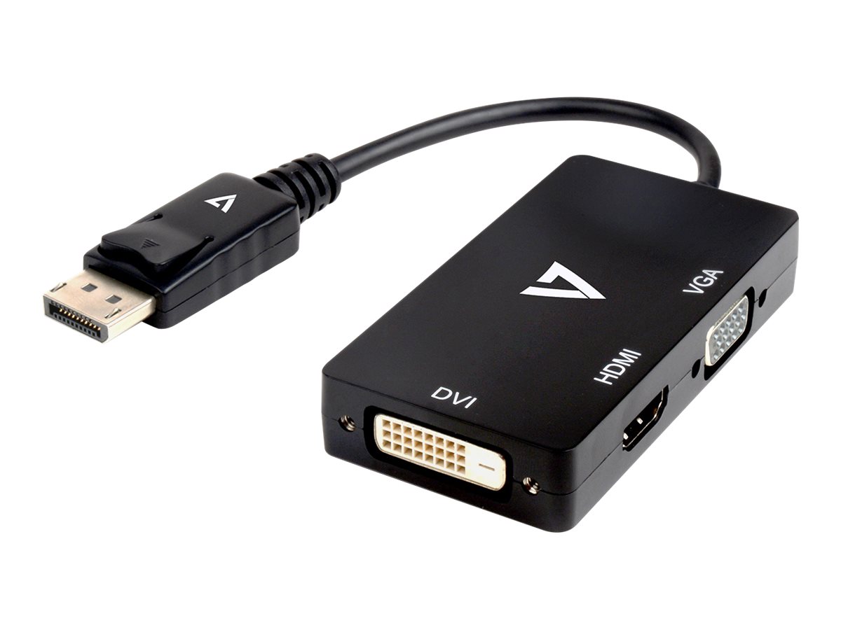 V7 - Externer Videoadapter - DisplayPort - DVI, HDMI, VGA - Schwarz