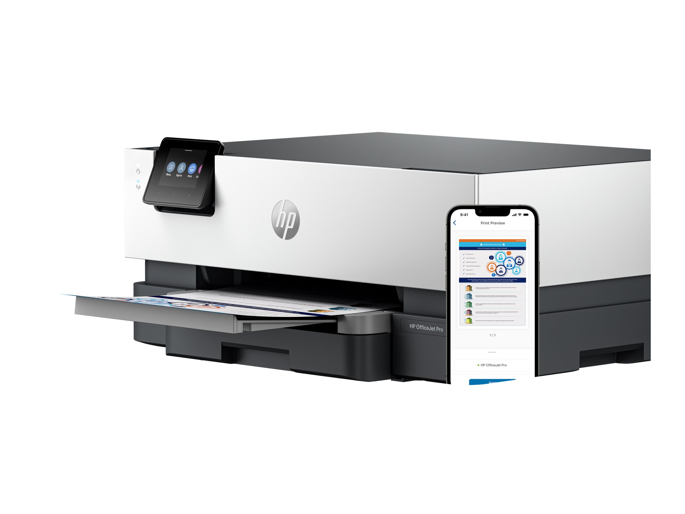 HP Officejet Pro 9110b - Drucker - Farbe - Duplex - Tintenstrahl - A4/Legal - 1200 x 1200 dpi - bis zu 22 Seiten/Min. (einfarbig)