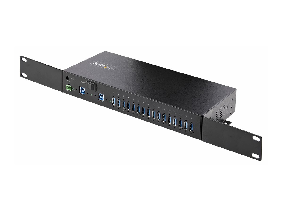 StarTech.com 16-Port Industrial USB 5Gbps Hub with Power Adapter, Metal Enclosure, Mountable, ESD Protection, Ansicht 5
