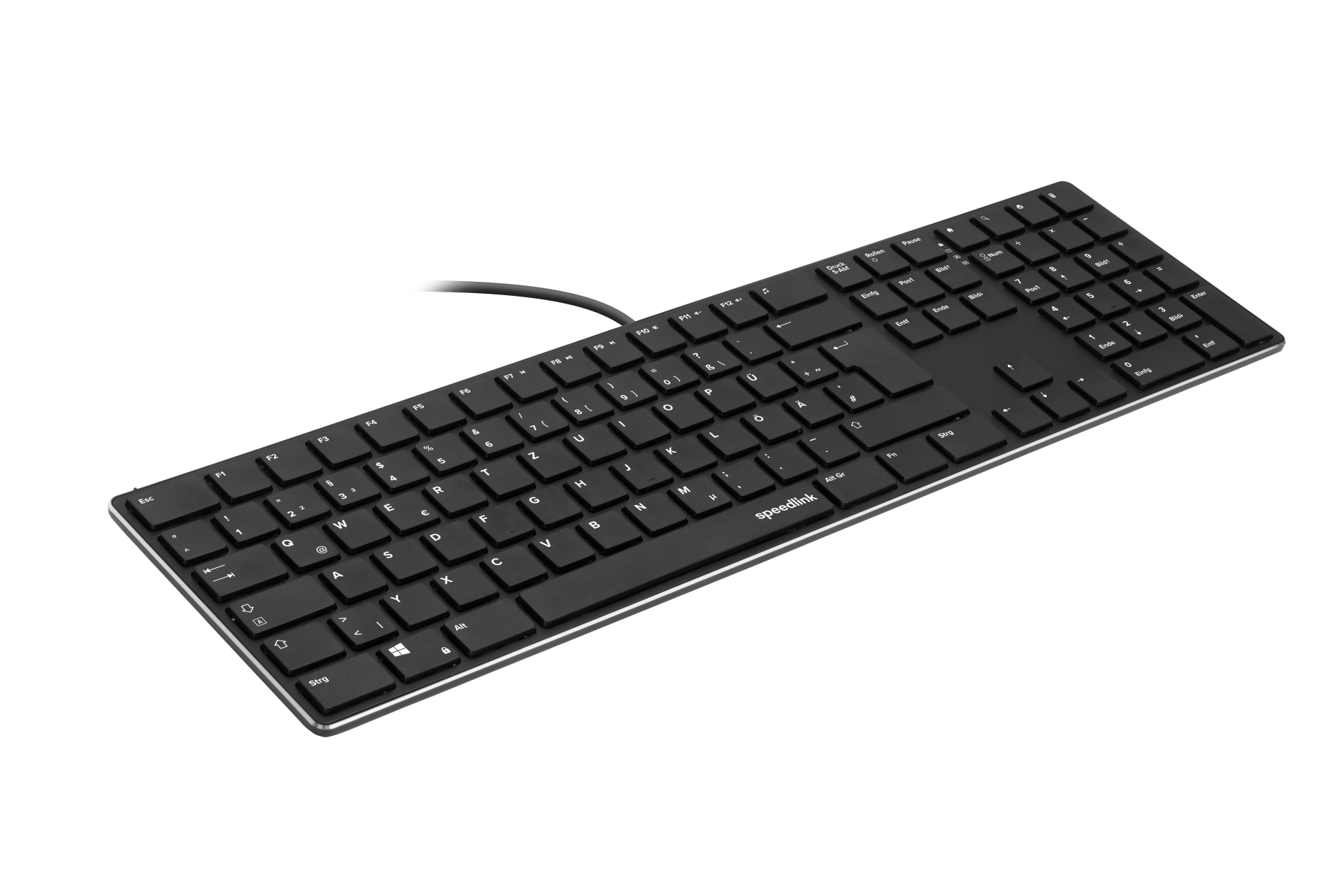 SPEEDLINK Tastatur RIVA Slim Metal Scissor schwarz retail - TL: Deutsch, QWERTZ, Ansicht 3