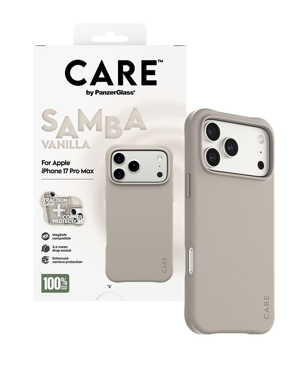 PanzerGlass CARE by Fashionable Case Samba Vanilla w. MagSafe iPhone 17 Pro, Ansicht 3