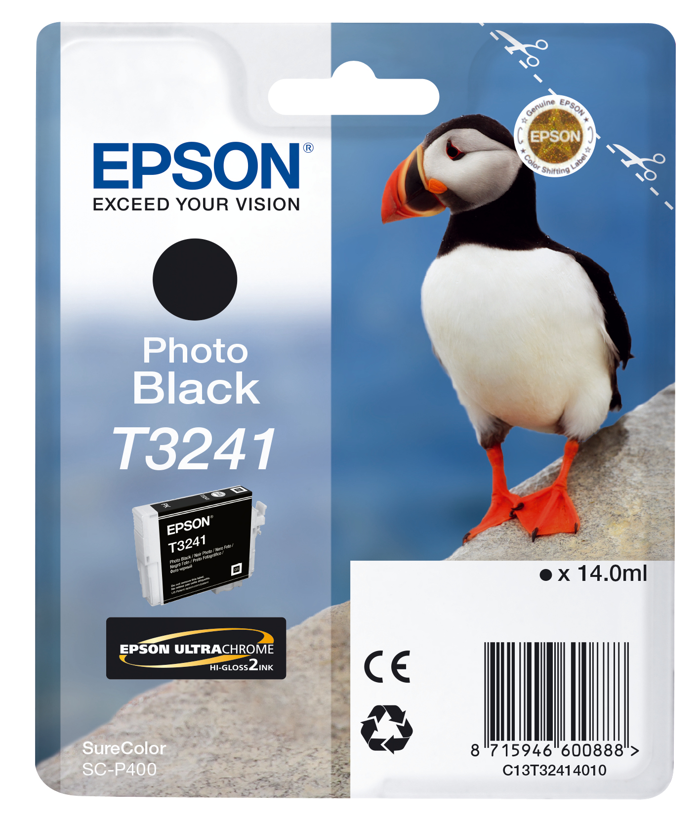 Epson T3241 Photo Black, Tinte auf Farbstoffbasis, 14 ml, 4200 Seiten, 1 Stück(e)