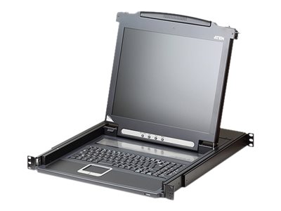 ATEN CL1000M - KVM-Konsole - PS/2, USB - Englisch - Großbritannien und Nordirland - 43.2 cm (17")