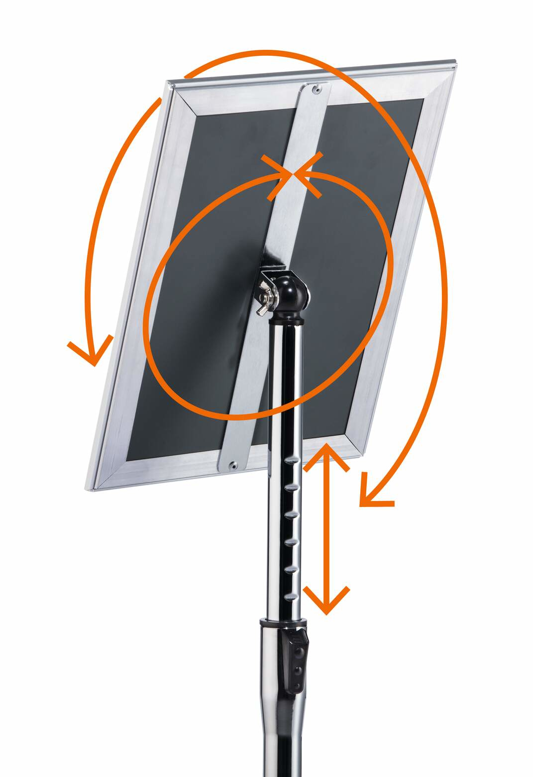 Durable 479823 - Informationsstand - A4 - Aluminium - Kunststoff - Stahl - Silber - Horizontal/Vertical - 1205 mm, Ansicht 4